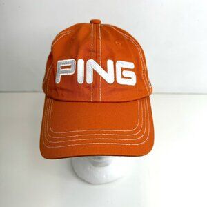 Ping G10 Strapback Hat Cap Adjustable Orange Lightweight Golf